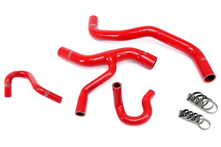 57-1416-RED Coolant Hose Kit, High-Temp 3-Ply Reinforced Silicone, Replace Rubber Radiator Heater Coolant Hoses