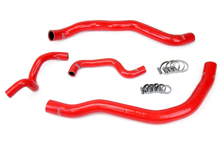 57-1418-RED Radiator Hose Kit, High-Temp 3-Ply Reinforced Silicone, Replace OEM Rubber Radiator Coolant Hoses