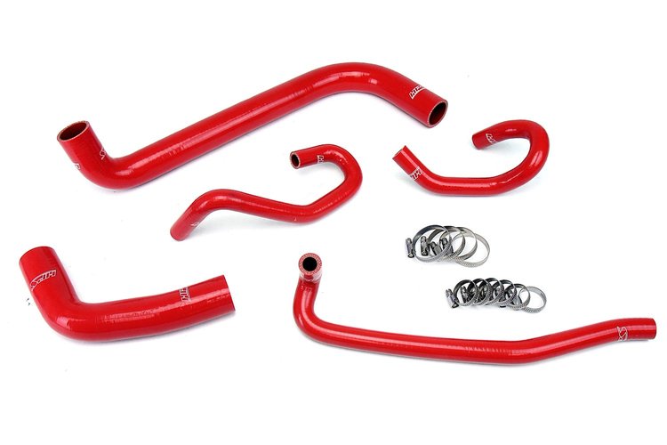 57-1425-RED Coolant Hose Kit, High-Temp 3-Ply Reinforced Silicone, Replace Rubber Radiator Heater Coolant Hoses