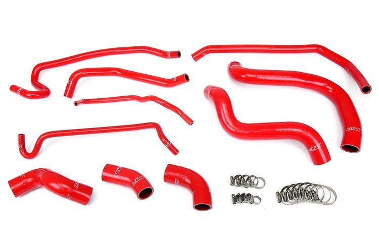 57-1429-RED Coolant Hose Kit, High-Temp 3-Ply Reinforced Silicone, Replace Rubber Radiator Heater Coolant Hoses