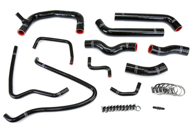 57-1432-BLK Radiator Hose Kit, High-Temp 3-Ply Reinforced Silicone, Replace OEM Rubber Radiator Coolant Hoses