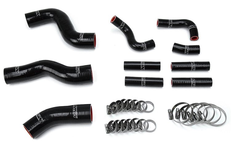 57-1441-BLK Coolant Hose Kit, High-Temp 3-Ply Reinforced Silicone, Replace Rubber Radiator Heater Coolant Hoses