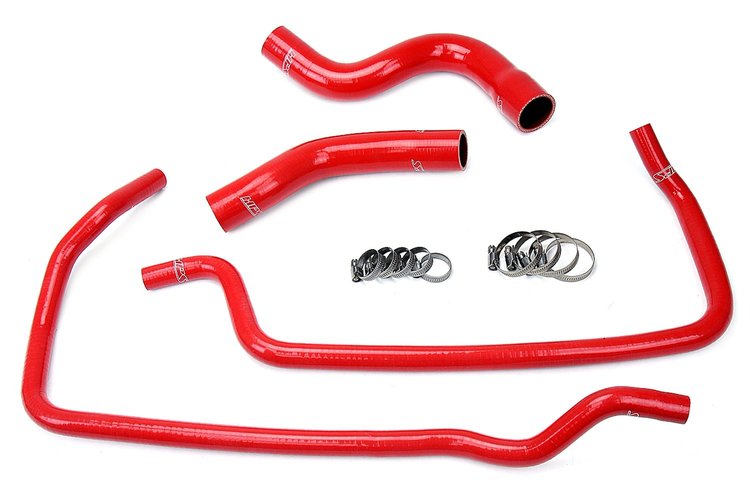 57-1449-RED Coolant Hose Kit, High-Temp 3-Ply Reinforced Silicone, Replace Rubber Radiator Heater Coolant Hoses