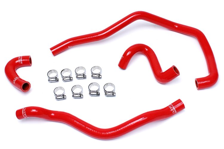 57-1487-RED Heater Hose Kit, High-Temp 3-Ply Reinforced Silicone, Replace OEM Rubber Heater Coolant Hoses