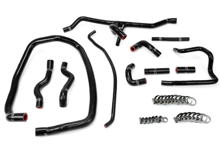 57-1488-BLK Heater Hose Kit, High-Temp 3-Ply Reinforced Silicone, Replace OEM Rubber Heater Coolant Hoses