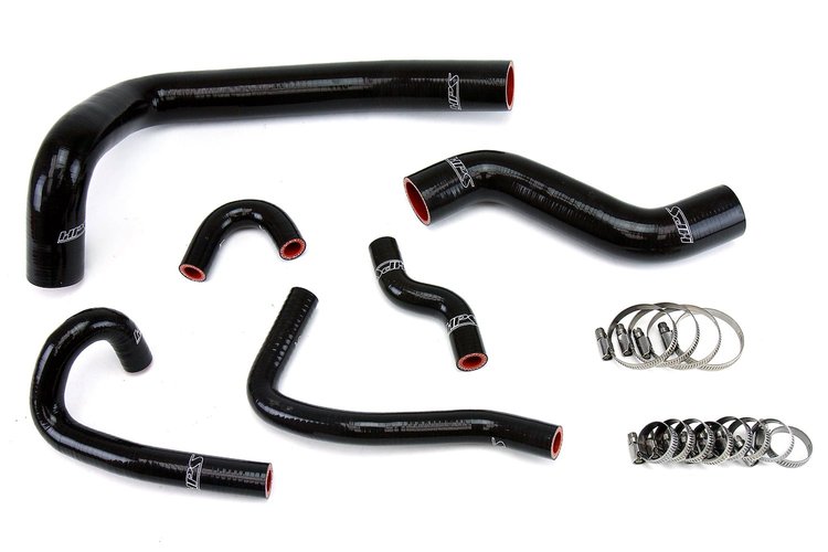 57-1491-BLK Coolant Hose Kit, High-Temp 3-Ply Reinforced Silicone, Replace Rubber Radiator Heater Coolant Hoses