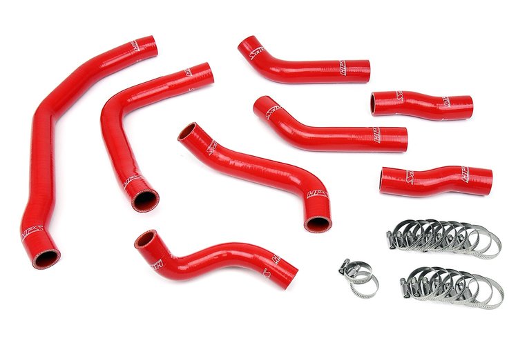 57-1501-RED Radiator Hose Kit, High-Temp 3-Ply Reinforced Silicone, Replace OEM Rubber Radiator Coolant Hoses