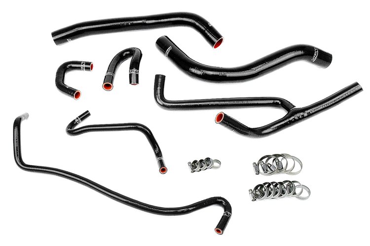 57-1506-BLK Coolant Hose Kit, High-Temp 3-Ply Reinforced Silicone, Replace Rubber Radiator Heater Coolant Hoses