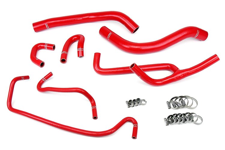 57-1506-RED Coolant Hose Kit, High-Temp 3-Ply Reinforced Silicone, Replace Rubber Radiator Heater Coolant Hoses