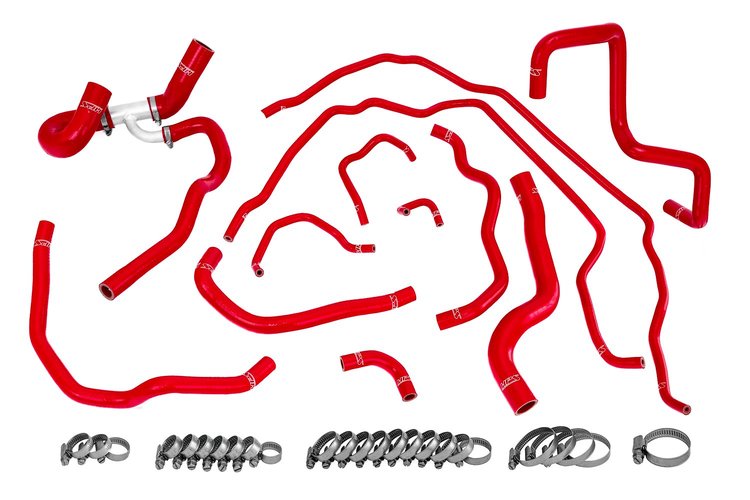 57-1511-RED Coolant Hose Kit, 3-Ply High-Temp Reinforced Silicone, Replaces Radiator & Heater Coolant Hoses