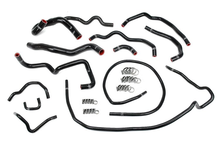 57-1512-BLK Coolant Hose Kit, High-Temp 3-Ply Reinforced Silicone, Replace Rubber Radiator Heater Coolant Hoses