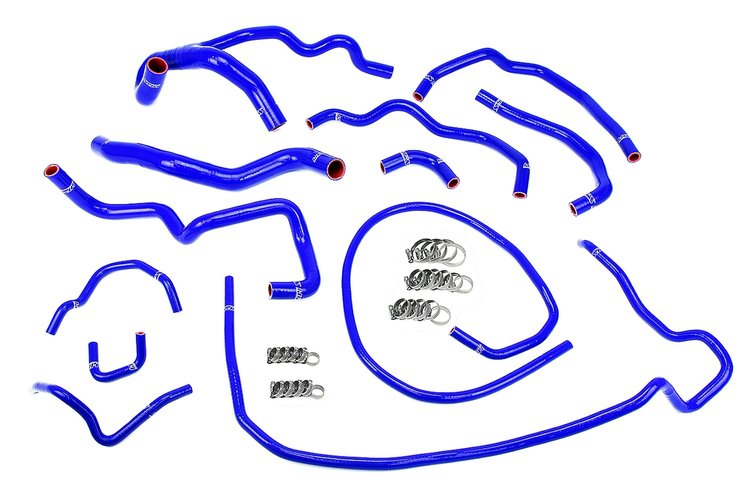 57-1512-BLUE Coolant Hose Kit, High-Temp 3-Ply Reinforced Silicone, Replace Rubber Radiator Heater Coolant Hoses