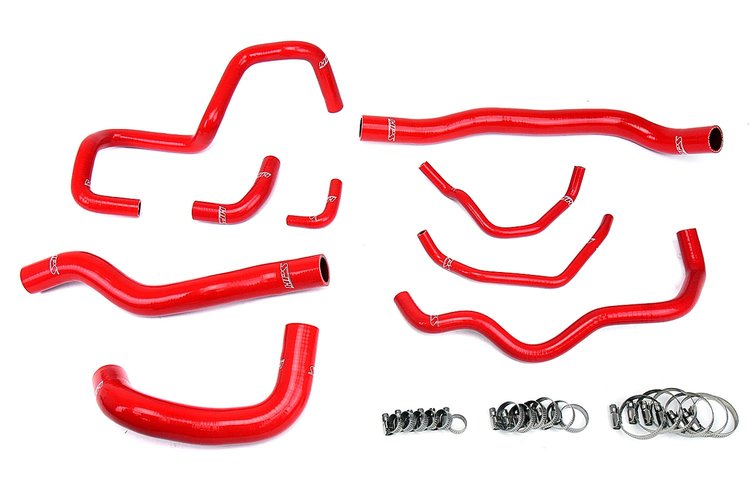 57-1513-RED Radiator Hose Kit, High-Temp 3-Ply Reinforced Silicone, Replace OEM Rubber Radiator Coolant Hoses