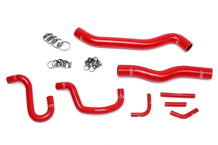 57-1518-RED Coolant Hose Kit, High-Temp 3-Ply Reinforced Silicone, Replace Rubber Radiator Heater Coolant Hoses