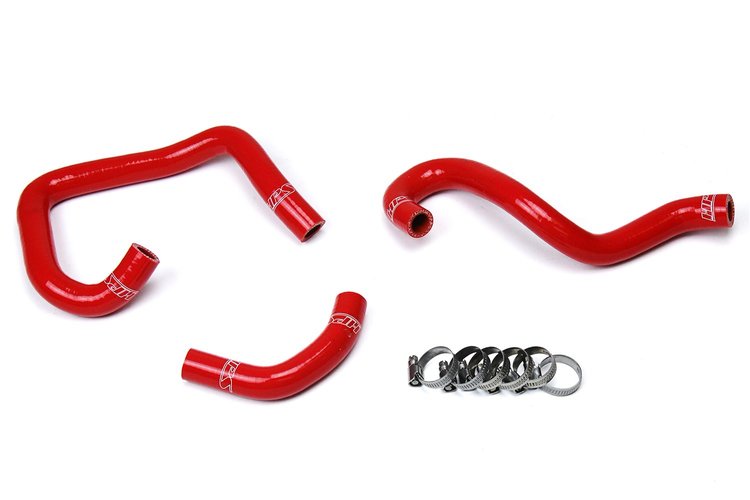 57-1521-RED Heater Hose Kit, High-Temp 3-Ply Reinforced Silicone, Replace OEM Rubber Heater Coolant Hoses