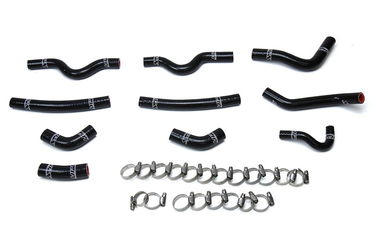 57-1523-BLK Heater Hose Kit, High-Temp 3-Ply Reinforced Silicone, Replace OEM Rubber Heater Coolant Hoses