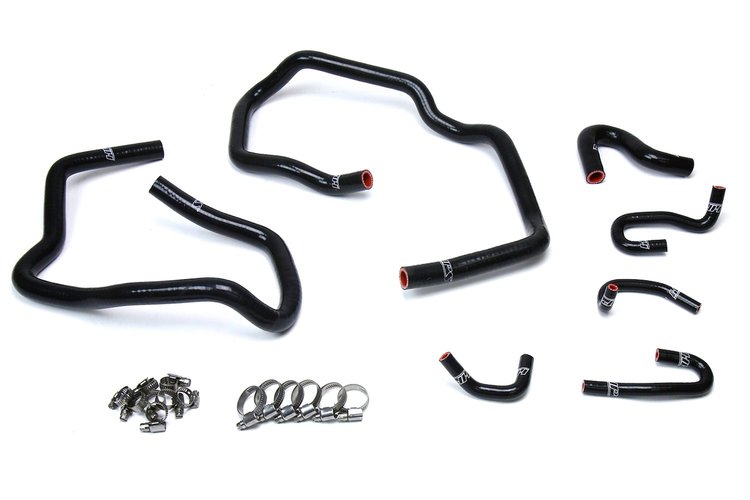 57-1547-BLK Heater Hose Kit, High-Temp 3-Ply Reinforced Silicone, Replace OEM Rubber Heater Coolant Hoses