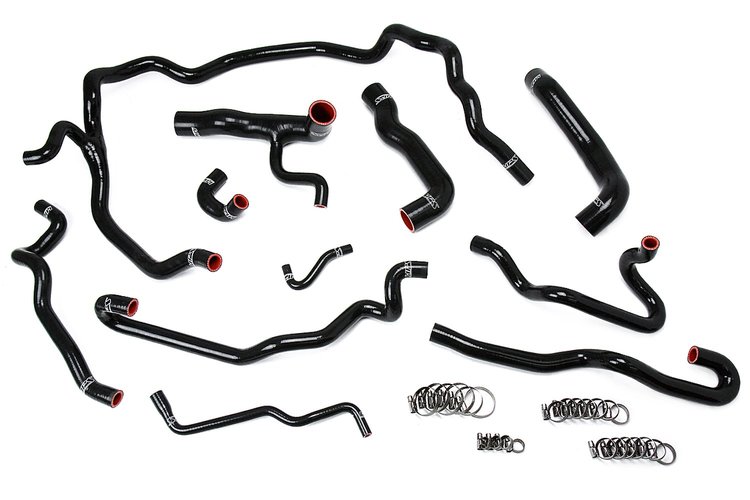 57-1552-BLK Coolant Hose Kit, High-Temp 3-Ply Reinforced Silicone, Replace Rubber Radiator Heater Coolant Hoses