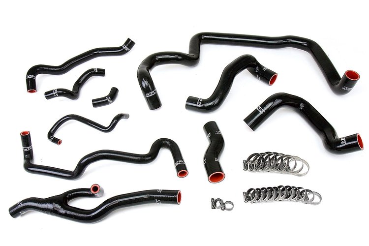 57-1557-BLK Coolant Hose Kit, High-Temp 3-Ply Reinforced Silicone, Replace Rubber Radiator Heater Coolant Hoses