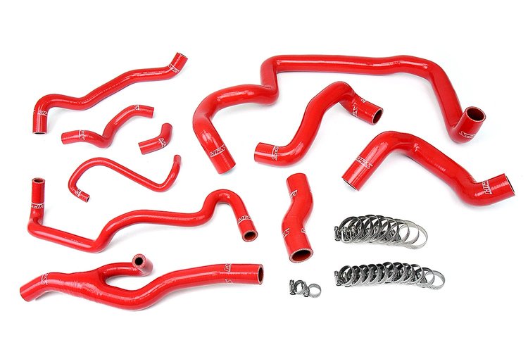 57-1557-RED Coolant Hose Kit, High-Temp 3-Ply Reinforced Silicone, Replace Rubber Radiator Heater Coolant Hoses
