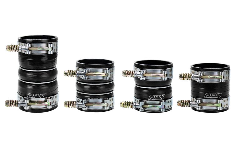 57-1571-BLK Intercooler Boot Kit, 4-Ply Reinforced Fluorolined Silicone, Replaces OEM Rubber Intercooler Boots