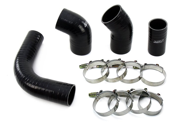 57-1575-BLK Intercooler Boot Kit, 4-Ply Reinforced Fluorolined Silicone, Replaces OEM Rubber Intercooler Boots