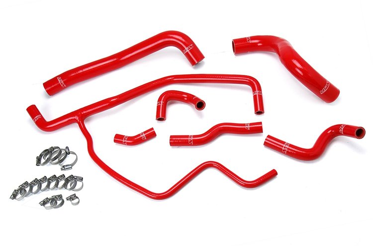57-1583-RED Coolant Hose Kit, High-Temp 3-Ply Reinforced Silicone, Replace Rubber Radiator Heater Coolant Hoses