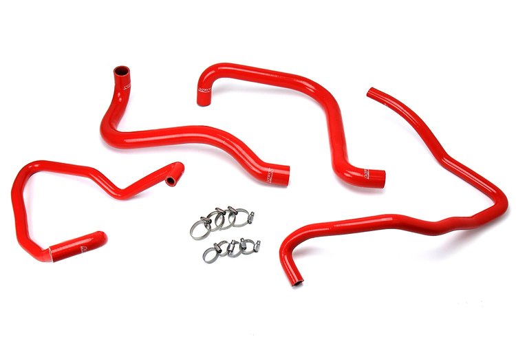 57-1589-RED Coolant Hose Kit, High-Temp 3-Ply Reinforced Silicone, Replace Rubber Radiator Heater Coolant Hoses