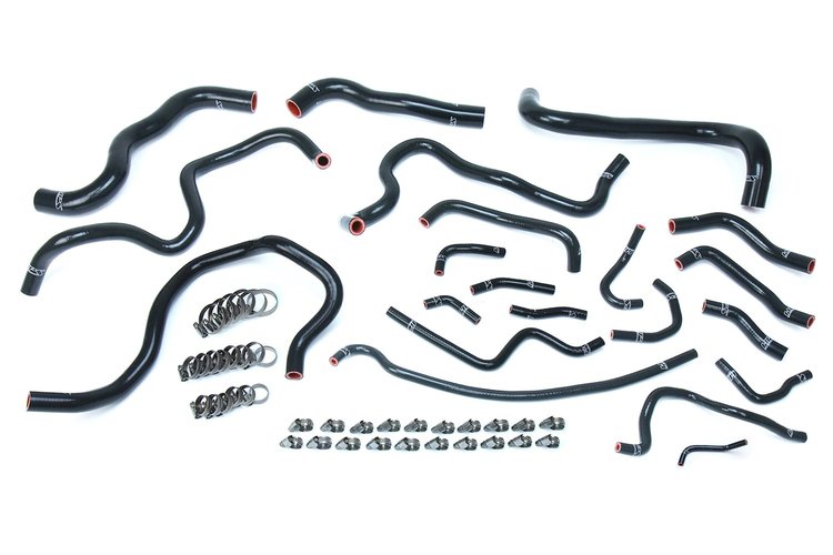57-1608-BLK Coolant Hose Kit, High-Temp 3-Ply Reinforced Silicone, Replace Rubber Radiator Heater Coolant Hoses