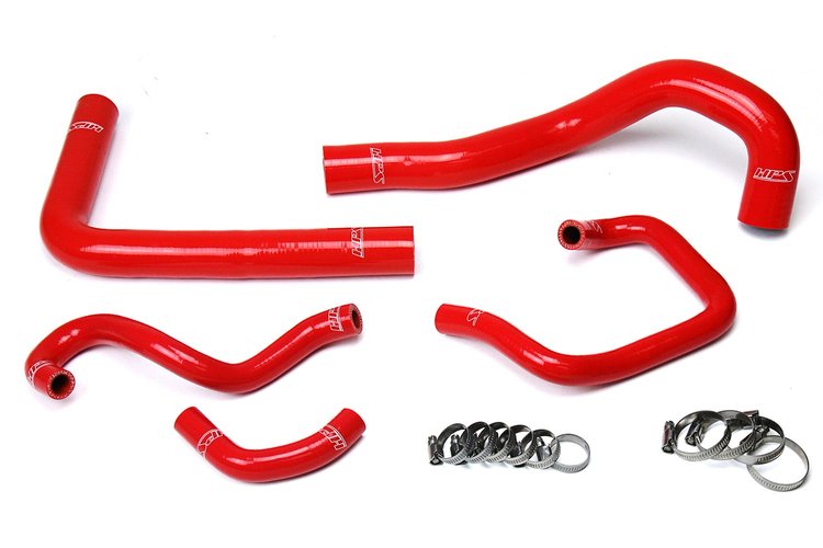 57-1613-RED Coolant Hose Kit, High-Temp 3-Ply Reinforced Silicone, Replace Rubber Radiator Heater Coolant Hoses