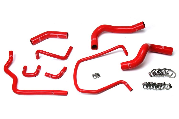 57-1614-RED Radiator Hose Kit, High-Temp 3-Ply Reinforced Silicone, Replace OEM Rubber Radiator Coolant Hoses