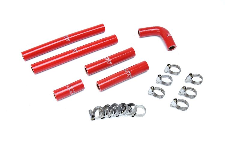 57-1638-RED Heater Hose Kit, High-Temp 3-Ply Reinforced Silicone, Replace OEM Rubber Heater Coolant Hoses
