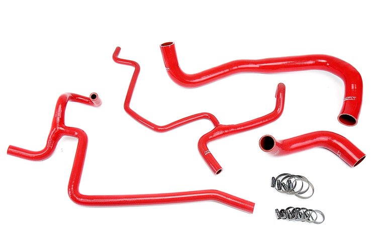57-1645-RED Coolant Hose Kit, High-Temp 3-Ply Reinforced Silicone, Replace Rubber Radiator Heater Coolant Hoses