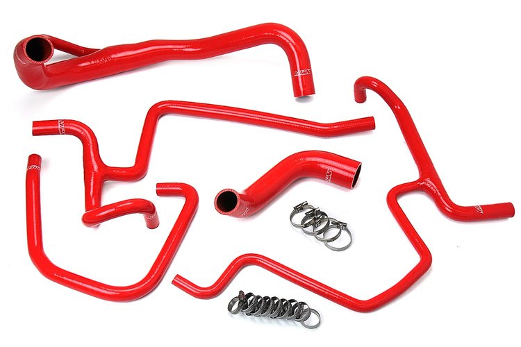 57-1646-RED Coolant Hose Kit, High-Temp 3-Ply Reinforced Silicone, Replace Rubber Radiator Heater Coolant Hoses
