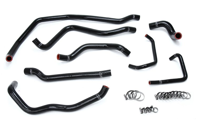 57-1666-BLK Radiator Hose Kit, High-Temp 3-Ply Reinforced Silicone, Replace OEM Rubber Radiator Coolant Hoses