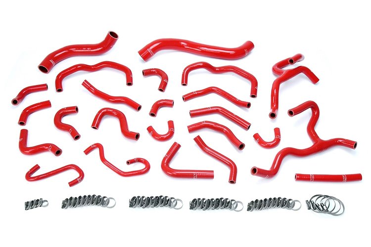 57-1670-RED Coolant Hose Kit, High-Temp 3-Ply Reinforced Silicone, Replace Rubber Radiator Heater Coolant Hoses