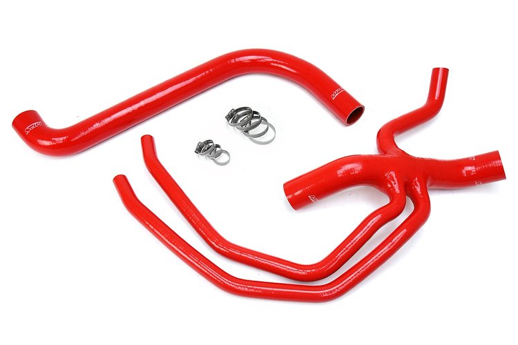 57-1673-RED Radiator Hose Kit, High-Temp 3-Ply Reinforced Silicone, Replace OEM Rubber Radiator Coolant Hoses
