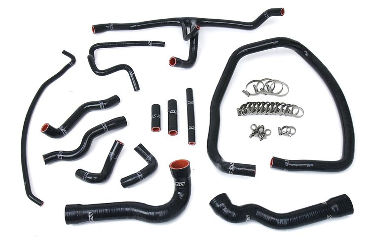 57-1674-BLK Coolant Hose Kit, High-Temp 3-Ply Reinforced Silicone, Replace Rubber Radiator Heater Coolant Hoses