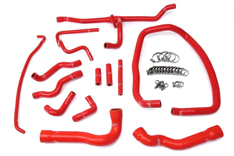 57-1674-RED Coolant Hose Kit, High-Temp 3-Ply Reinforced Silicone, Replace Rubber Radiator Heater Coolant Hoses