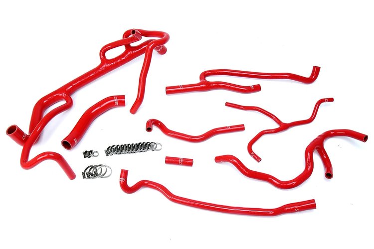 57-1707-RED Coolant Hose Kit, High-Temp 3-Ply Reinforced Silicone, Replace Rubber Radiator Heater Coolant Hoses