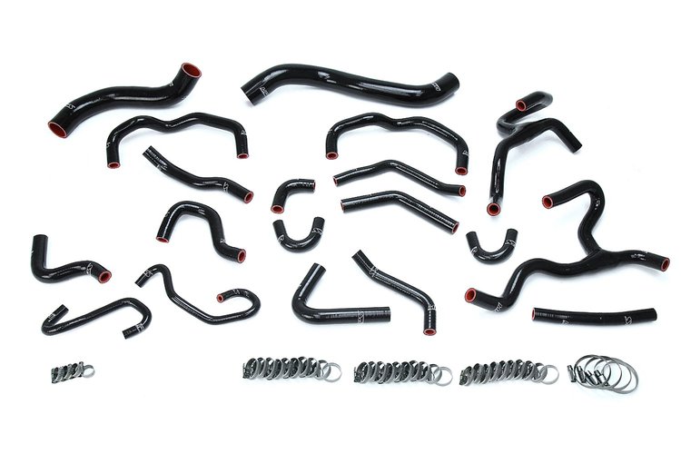 57-1709-BLK Coolant Hose Kit, High-Temp 3-Ply Reinforced Silicone, Replace Rubber Radiator Heater Coolant Hoses