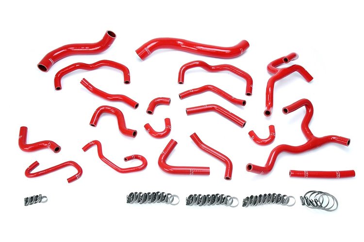 57-1709-RED Coolant Hose Kit, High-Temp 3-Ply Reinforced Silicone, Replace Rubber Radiator Heater Coolant Hoses