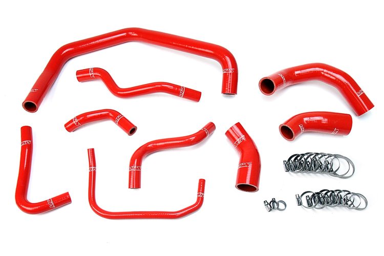 57-1728-RED Radiator Hose Kit, High-Temp 3-Ply Reinforced Silicone, Replace OEM Rubber Radiator Coolant Hoses