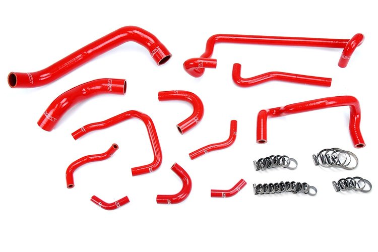 57-1782-RED Coolant Hose Kit, High-Temp 3-Ply Reinforced Silicone, Replace Rubber Radiator Heater Coolant Hoses