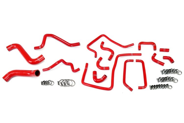57-1814-RED Coolant Hose Kit, High-Temp 3-Ply Reinforced Silicone, Replace OEM Radiator Heater Ancillary Hoses