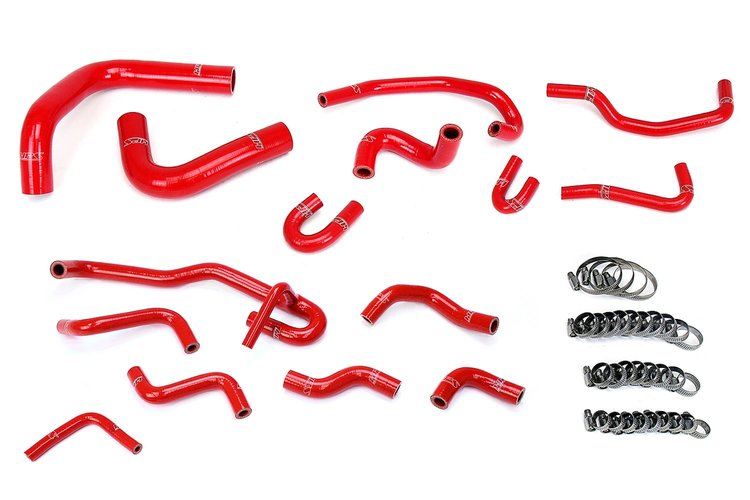 57-1831-RED Coolant Hose Kit, High-Temp 3-Ply Reinforced Silicone, Replace Rubber Radiator Heater Coolant Hoses