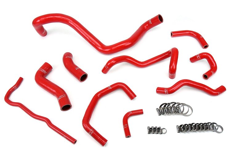 57-1838-RED Radiator Hose Kit, High-Temp 3-Ply Reinforced Silicone, Replace OEM Rubber Radiator Coolant Hoses