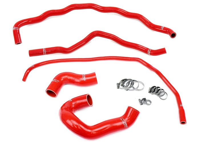 57-1860-RED Coolant Hose Kit, 3-Ply Reinforced Silicone, Replaces Rubber Coolant Hoses