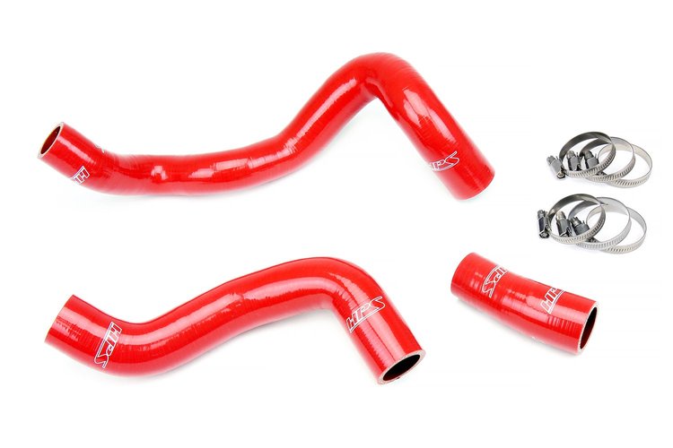57-1886-RED Radiator Hose Kit, 3-Ply Reinforced Silicone, Replaces Rubber Radiator Coolant Hoses