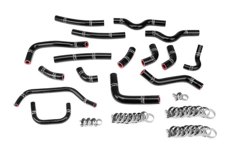 57-1911-BLK Coolant Hose Kit, 3-Ply Reinforced Silicone, Replaces Rubber Heater & Bypass Coolant Hoses